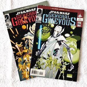 Vintage (2) Star Wars Comic Books General Grievous OLD Clone Wars 2 & 4